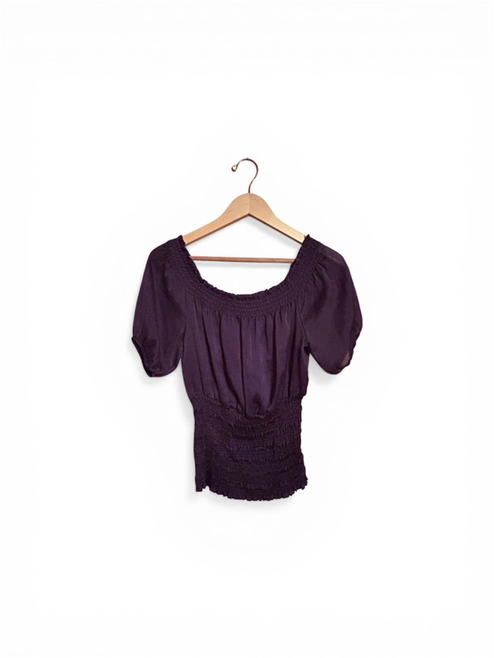 Forever 21 Purple Pullover Smocked Top  Women’s Size Medium - Picture 2 of 5